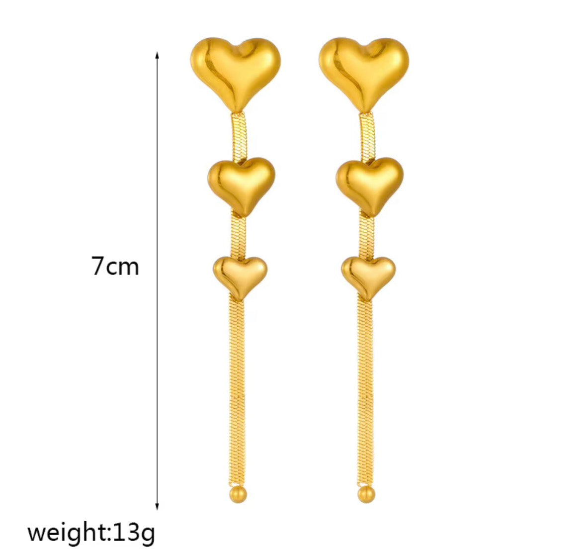Heart Dangle Earrings