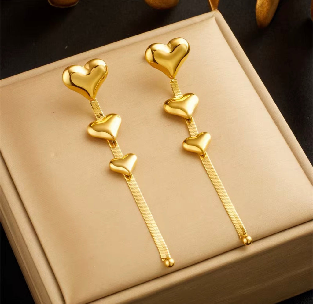 Heart Dangle Earrings