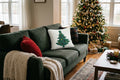 Green And White Christmas tree Cushion