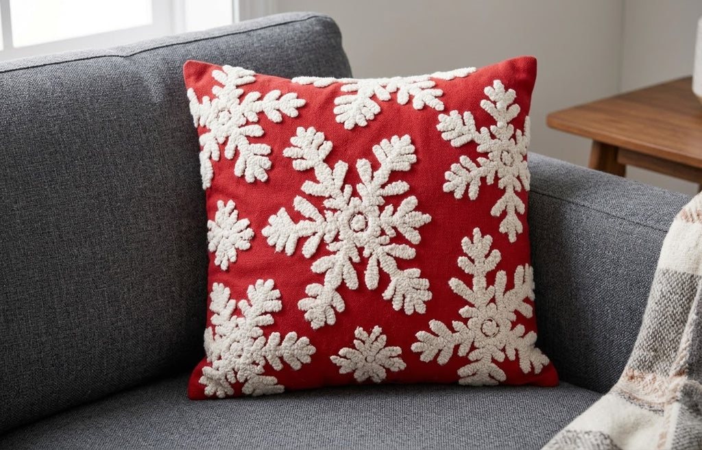 Snow Flake Christmas Cushion