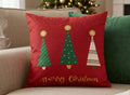 Christmas Colored Christmas Trees Cushion