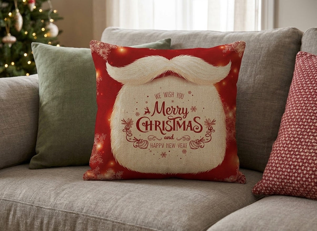Santa Face Christmas Cushion