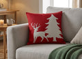 Reindeer and Tree Christmas Cushion