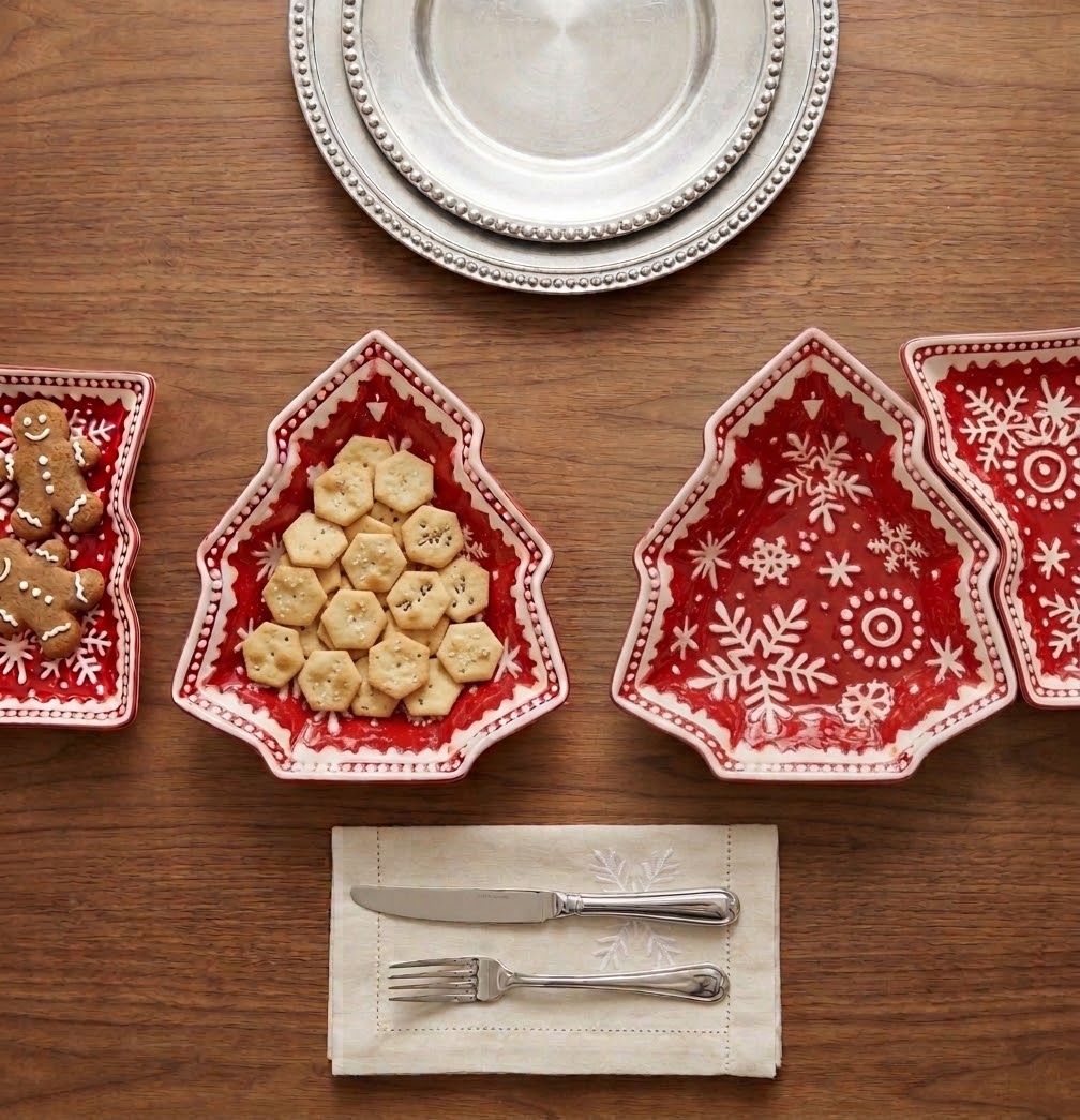 Red Tree Ceramic Serving Bowl