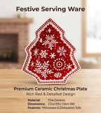 Red Tree Ceramic Serving Bowl