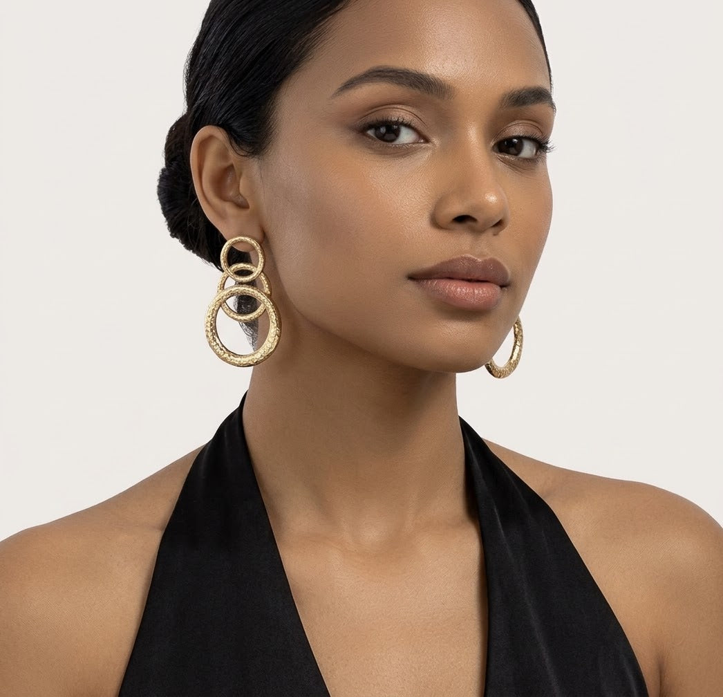 Triple Circle Earrings
